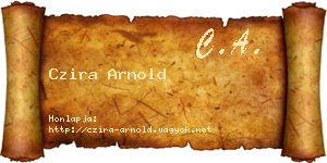 Czira Arnold névjegykártya