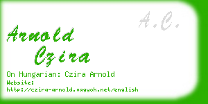 arnold czira business card